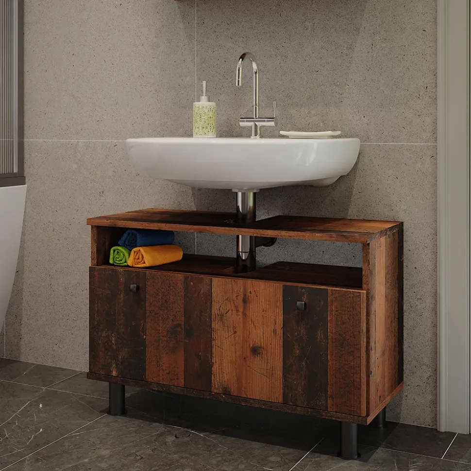 Waschbeckenunterschrank Fynn Oldstyle 80.2 x 54 cm mit Schublade Vicco