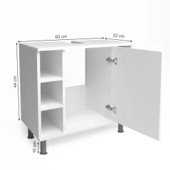 Waschbeckenunterschrank Fynn Weiß 60 x 54 cm Vicco