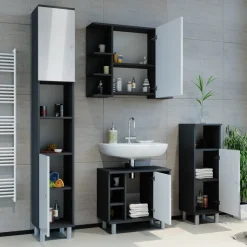 Waschbeckenunterschrank Fynn Anthrazit 60 x 54 cm Vicco