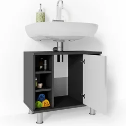 Waschbeckenunterschrank Fynn Anthrazit 60 x 54 cm Vicco