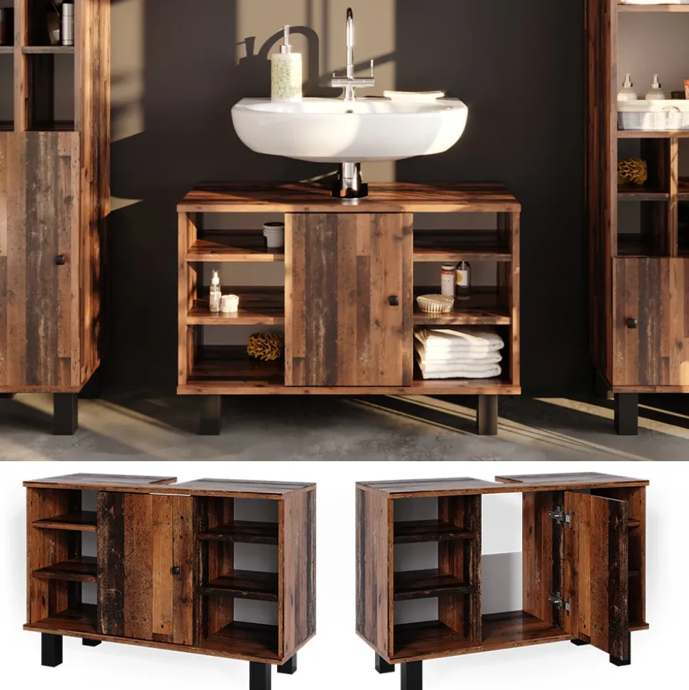 Waschbeckenunterschrank Fynn Antikholz 80 x 54 cm Vicco