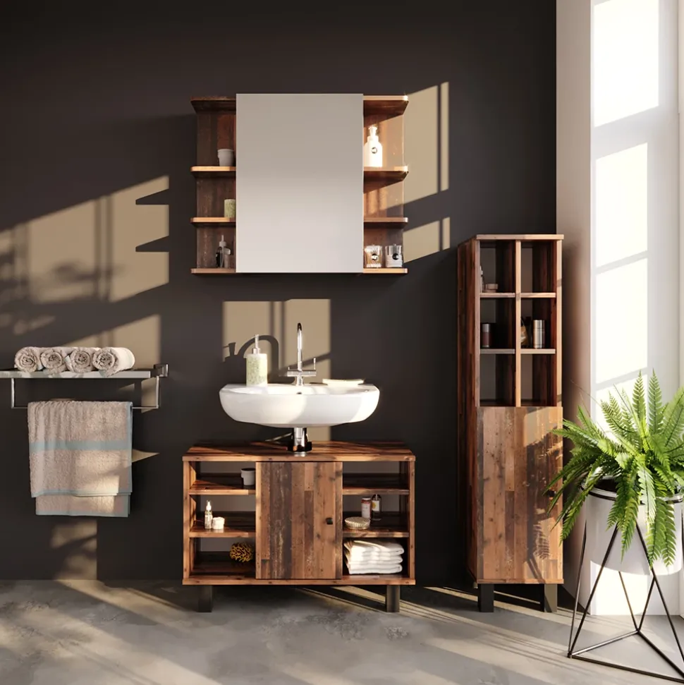 Waschbeckenunterschrank Fynn Antikholz 80 x 54 cm Vicco