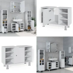 Waschbeckenunterschrank Fynn Weiß 80 x 54 cm Vicco