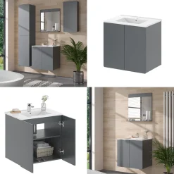 Waschbeckenunterschrank Izan Grau Vicco