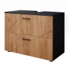 Waschbeckenunterschrank Irma Goldkraft Eiche/Anthrazit 80 x 58.6 cm Vicco