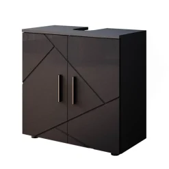 Waschbeckenunterschrank Irma Anthrazit Hochglanz 60 x 59 cm Vicco