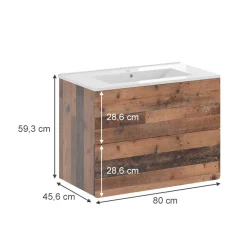 Waschbeckenunterschrank Izan Oldstyle 2-teilig Vicco