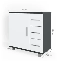 Waschbeckenunterschrank Ilias Anthrazit 60 x 60.8 cm Vicco