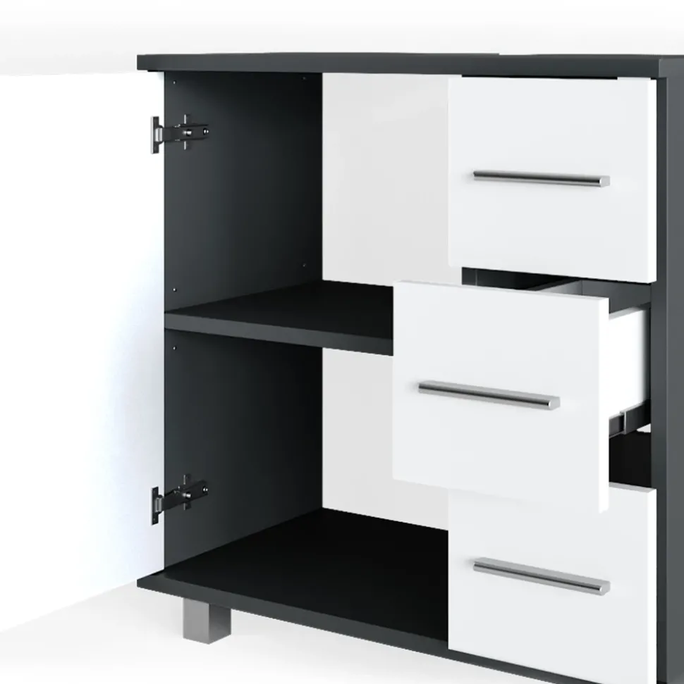 Waschbeckenunterschrank Ilias Anthrazit 60 x 60.8 cm Vicco