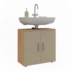 Waschbeckenunterschrank Irma Goldkraft Eiche 60 x 59 cm Vicco