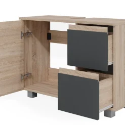 Waschbeckenunterschrank J-Shape Anthrazit 80 x 60.8 cm Vicco