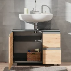 Waschbeckenunterschrank J-Shape Sonoma 80 x 60.8 cm Vicco