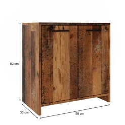 Waschbeckenunterschrank Kiko Eiche rustikal 58 x 60 cm Vicco