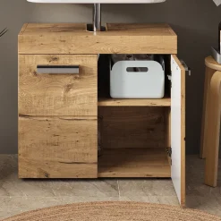 Waschbeckenunterschrank Luna Eiche Wotan 60 x 56 cm Vicco