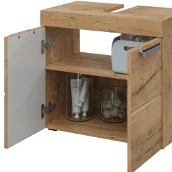 Waschbeckenunterschrank Luna Eiche Wotan 60 x 56 cm Vicco