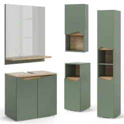 Waschbeckenunterschrank Marelle Grün/Artisan 60 x 57.5 cm mit 2 Türen Vicco