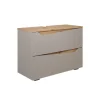 Waschbeckenunterschrank Marelle Greige 80 x 57.5 cm mit 2 Schubladen Vicco