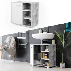 Waschbeckenunterschrank Perry Beton 60 x 55.6 cm Vicco