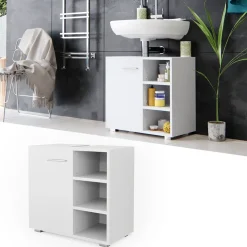 Waschbeckenunterschrank Perry Weiß 60 x 55.6 cm Vicco