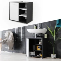 Waschbeckenunterschrank Perry Anthrazit 60 x 55.6 cm Vicco