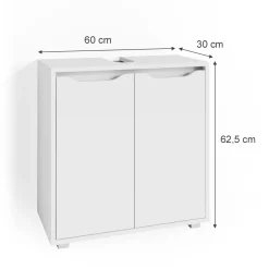 Waschbeckenunterschrank Ruben Weiß 60 x 62.5 cm Vicco