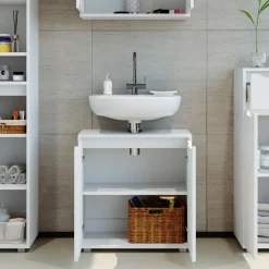 Waschbeckenunterschrank Ruben Weiß 60 x 62.5 cm Vicco