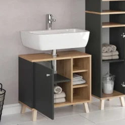 Waschbeckenunterschrank Senyo Anthrazit 60 x 54 cm Vicco