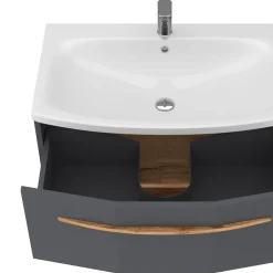 Waschbeckenunterschrank Stelantis Anthrazit 2 Teile Vicco