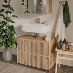 Waschbeckenunterschrank Takumi Artisan 80 x 58 cm mit 2 Schubladen Vicco