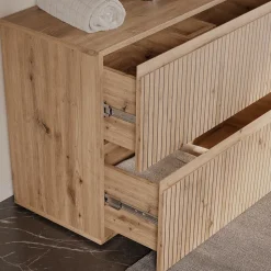 Waschbeckenunterschrank Takumi Artisan 80 x 58 cm mit 2 Schubladen Vicco