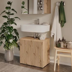 Waschbeckenunterschrank Takumi Artisan 60 x 58 cm 2 Ablagefächer Vicco