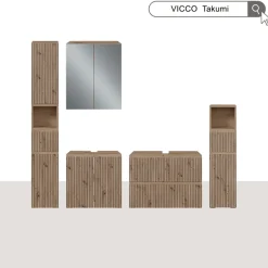 Waschbeckenunterschrank Takumi Artisan 60 x 58 cm 2 Ablagefächer Vicco