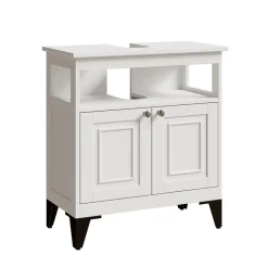 Waschbeckenunterschrank Vanity Weiß 60 x 65 cm Vicco