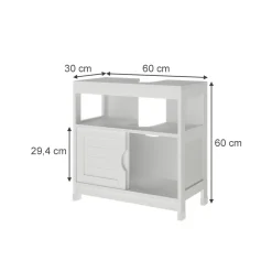 Waschbeckenunterschrank Vilda Weiß 60 x 60 cm Vicco