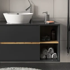 Waschbeckenunterschrank Viola Anthrazit 100 x 60 cm Vicco