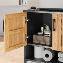 Waschbeckenunterschrank Vayra Bambus 60 x 65.5 cm Vicco