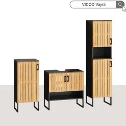 Waschbeckenunterschrank Vayra Bambus 60 x 65.5 cm Vicco