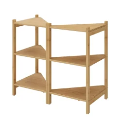 Waschbeckenunterschrank Zeno Bambus 68 x 60.5 cm 2er Set Vicco