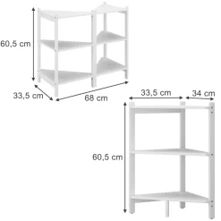 Waschbeckenunterschrank Zeno Weiß 68 x 60.5 cm 2er Set Vicco
