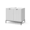 Waschtischunterschrank Eliza Weiß 70 x 63 cm mit 2 Türen Vicco