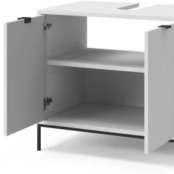 Waschtischunterschrank Eliza Weiß 70 x 63 cm mit 2 Türen Vicco