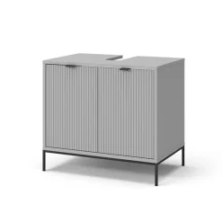 Waschtischunterschrank Eliza Grau 70 x 63 cm mit Türen Vicco