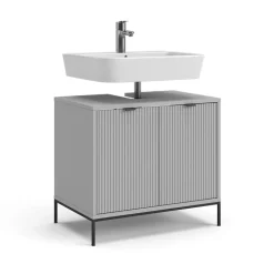 Waschtischunterschrank Eliza Grau 70 x 63 cm mit Türen Vicco