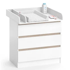Wickelkommode Emma Weiß/Sonoma 80 x 87 cm Vicco