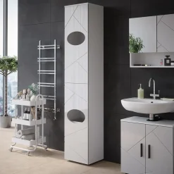 Wäscheschrank Irma Weiß 37.2 x 192 cm Vicco