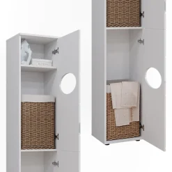 Wäscheschrank Irma Weiß 37.2 x 192 cm Vicco